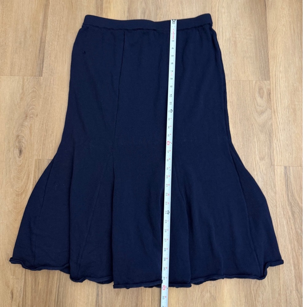 St. John Collection Santana Knit Navy Blue Trumpet Mermaid Skirt 14 career wear - Picture 7 of 7
